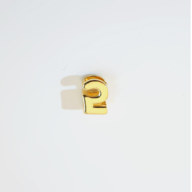 18K Gold Alphabet Number Heart Charm Beads, DIY Necklace Pendant Accessories