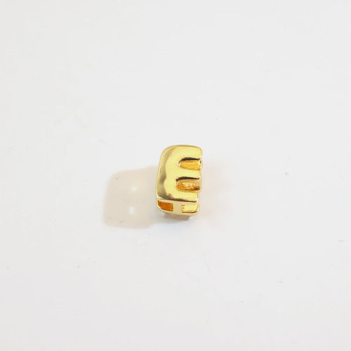 18K Gold Alphabet Number Heart Charm Beads, DIY Necklace Pendant Accessories