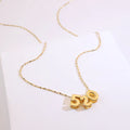 18K Gold Alphabet Number Heart Charm Beads, DIY Necklace Pendant Accessories