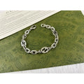 S925 Sterling Silver Engraved G Bracelet, Vintage Trendy Bracelet for Men & Women, Unisex Fashion Jewelry, Ideal Gift Choice
