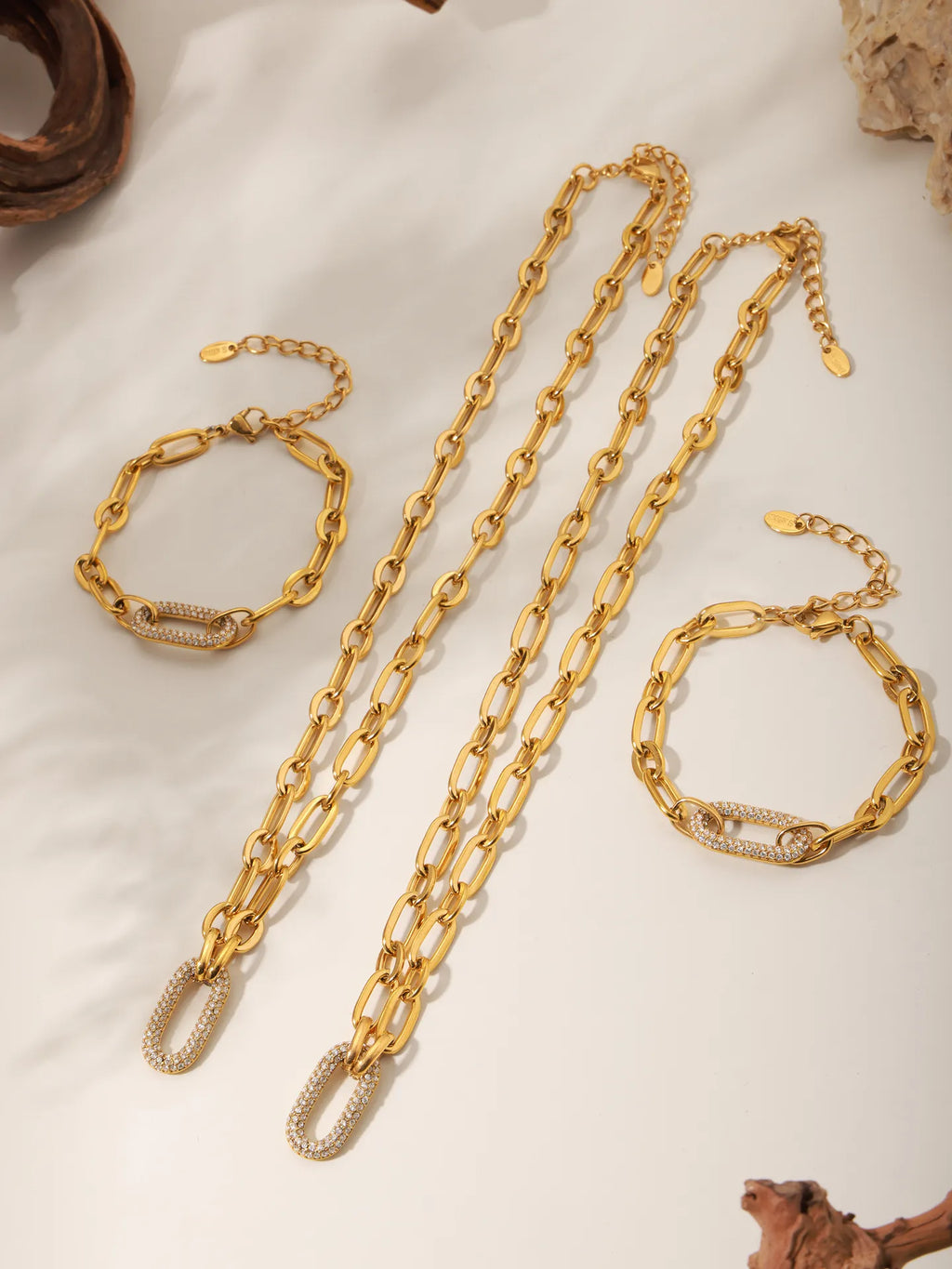 Gold Tone Stainless Steel Micro Pave Zircon Bracelet, Minimalist Ins Delicate Bracelet for Women, Beautiful Holiday Gift