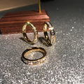 Titanium Steel Starry Sky CZ Ring – Romantic Couple Jewelry Gift