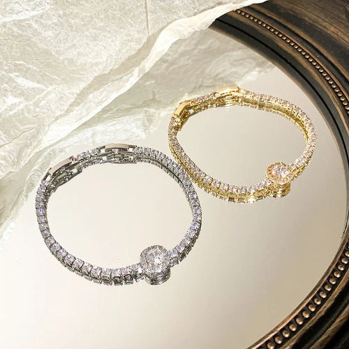 24K Gold Plated Sparkling CZ Beaded Bracelet – Buy 1 Get 1 Free | Lucky Gift for Mom