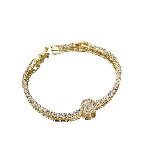 24K Gold Plated Sparkling CZ Beaded Bracelet – Buy 1 Get 1 Free | Lucky Gift for Mom