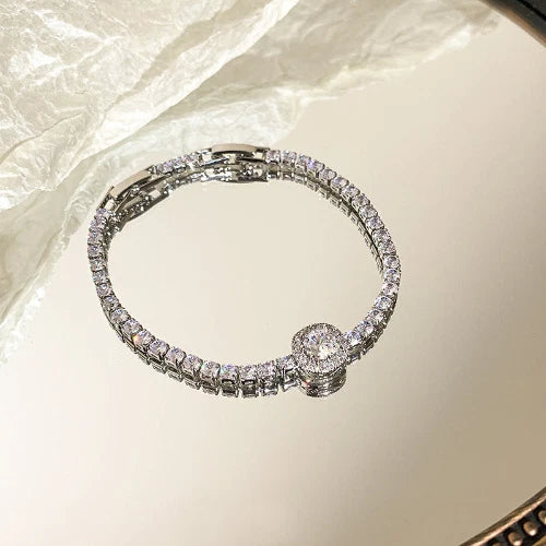 24K Gold Plated Sparkling CZ Beaded Bracelet – Buy 1 Get 1 Free | Lucky Gift for Mom