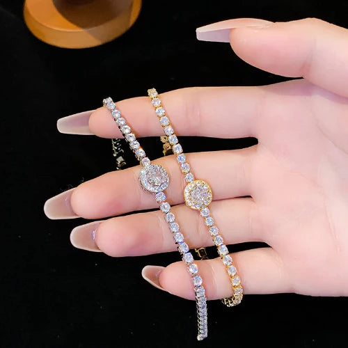 24K Gold Plated Sparkling CZ Beaded Bracelet – Buy 1 Get 1 Free | Lucky Gift for Mom