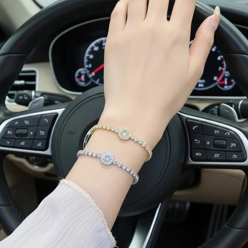 24K Gold Plated Sparkling CZ Beaded Bracelet – Buy 1 Get 1 Free | Lucky Gift for Mom