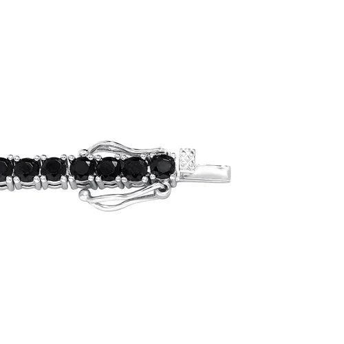 Gunmetal Black Nano Cubic Zircon Bracelet for Men, Inlaid 5mm Cubic Zirconia Fashion Men’s Bracelet, Ideal Gift for Him