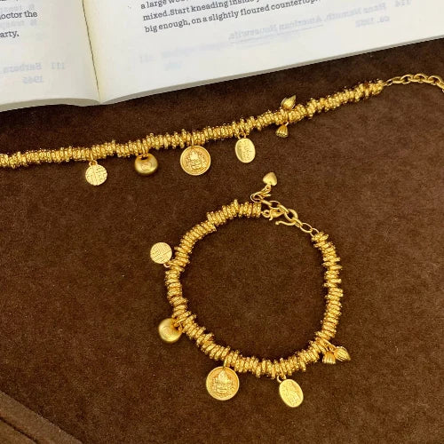 24K Gold-Plated Wealth & Peace Beaded Bracelet – Perfect Gift for Fortune & Blessings